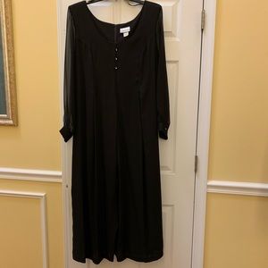 Adrian Jordan Elegant Black Jumpsuit SZ 16